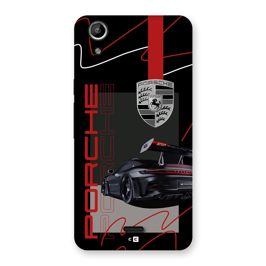 Classy Black Supercar Back Case for Canvas Selfie Lens Q345