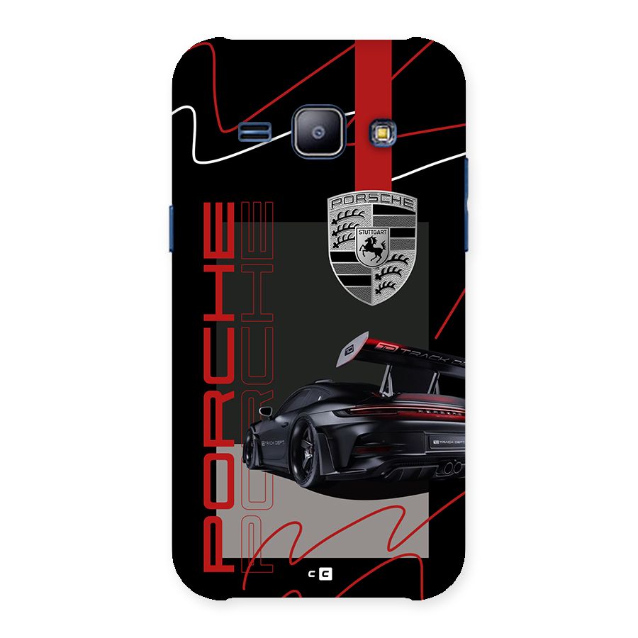 Classy Black Supercar Back Case for Galaxy J1