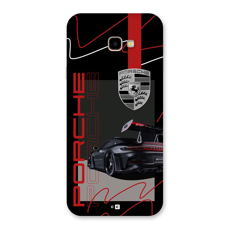 Classy Black Supercar Back Case for Galaxy J4 Plus