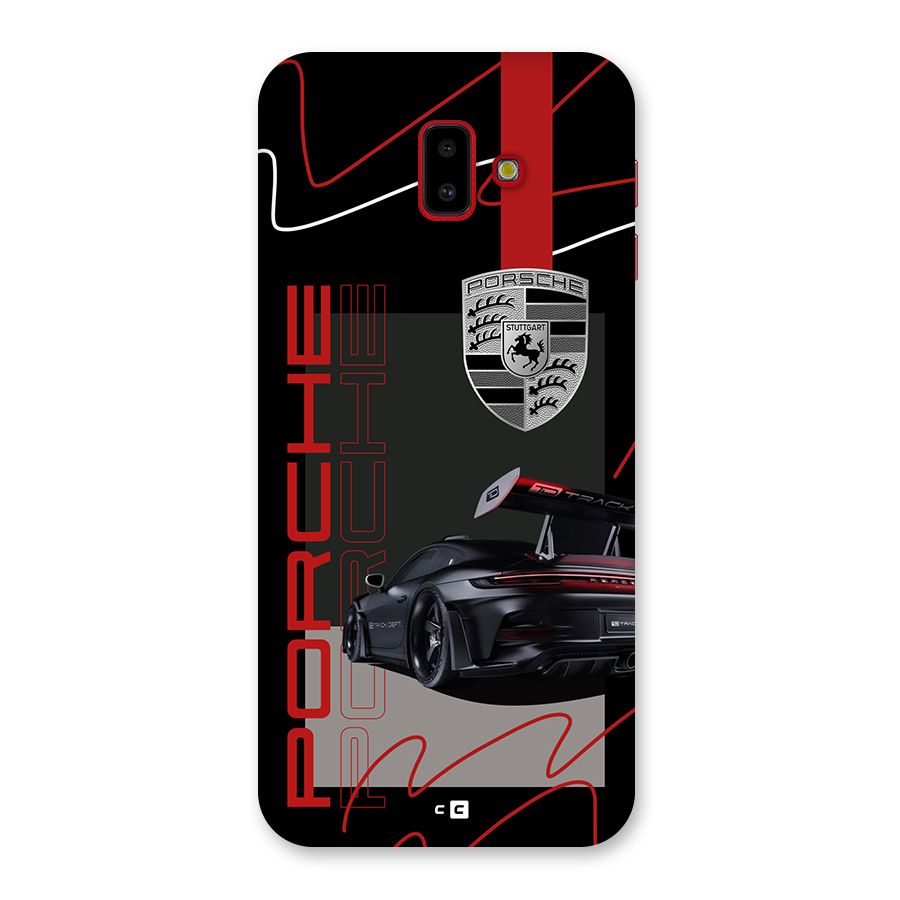 Classy Black Supercar Back Case for Galaxy J6 Plus