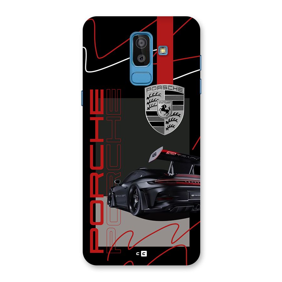 Classy Black Supercar Back Case for Galaxy J8