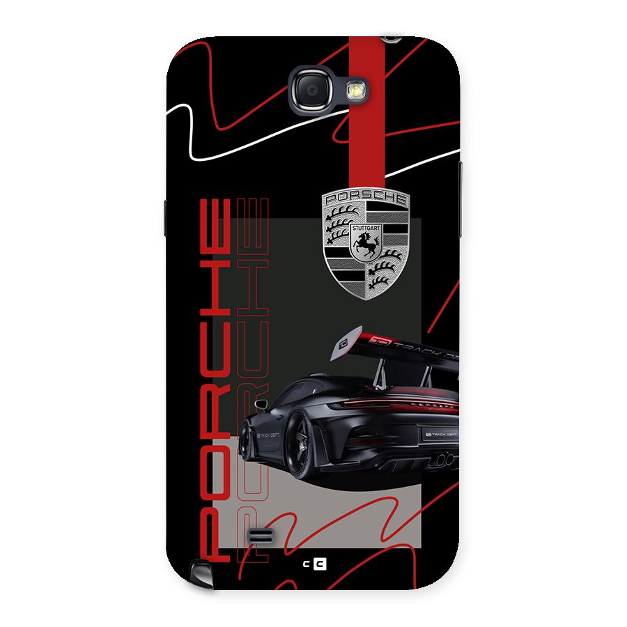 Classy Black Supercar Back Case for Galaxy Note 2