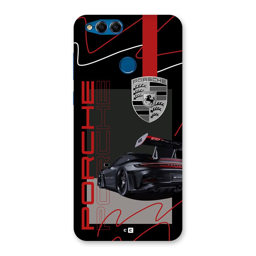Classy Black Supercar Back Case for Honor 7X