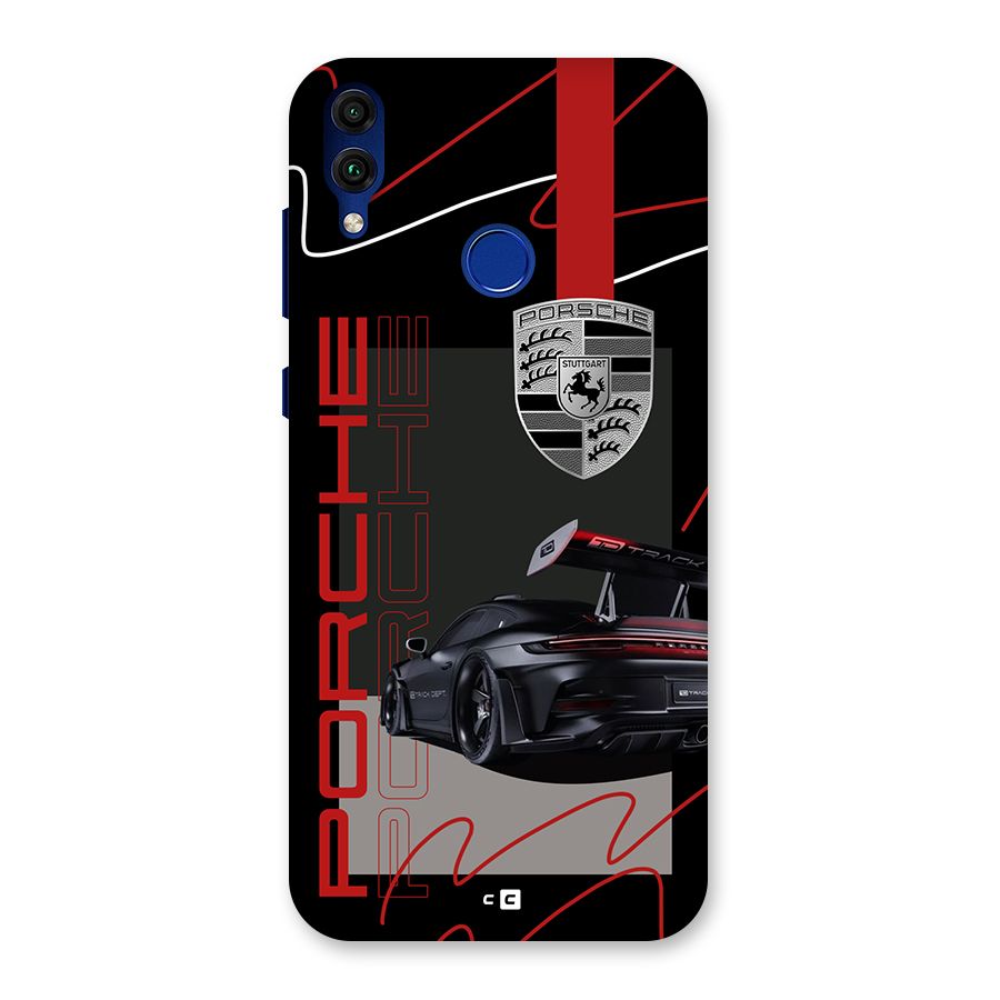 Classy Black Supercar Back Case for Honor 8C