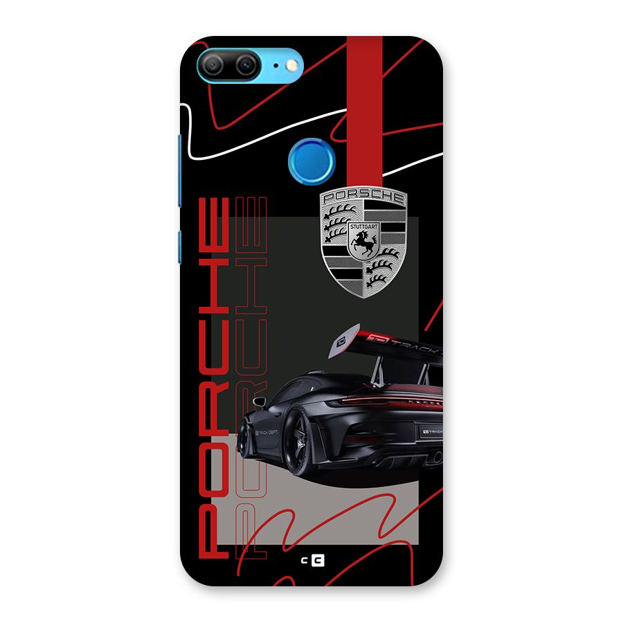 Classy Black Supercar Back Case for Honor 9 Lite
