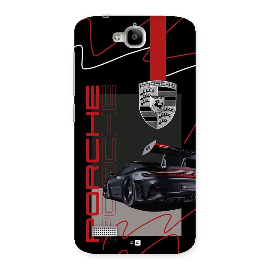 Classy Black Supercar Back Case for Honor Holly