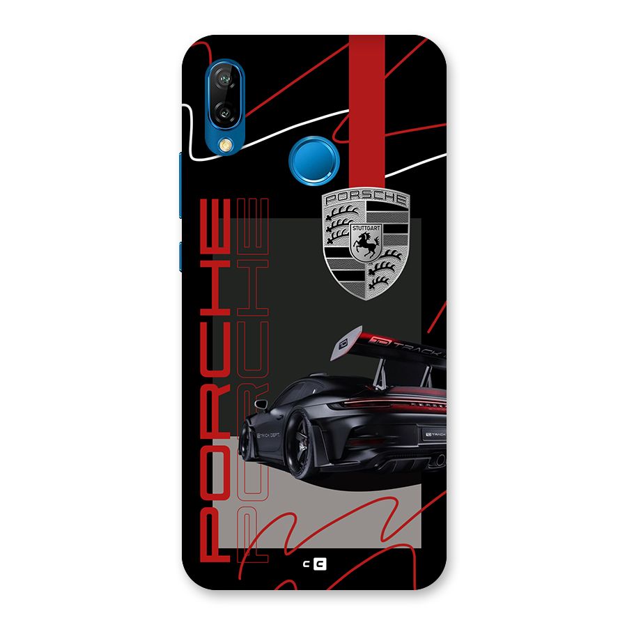 Classy Black Supercar Back Case for Huawei P20 Lite