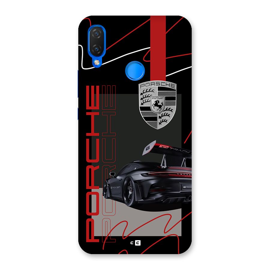 Classy Black Supercar Back Case for Huawei P Smart Plus