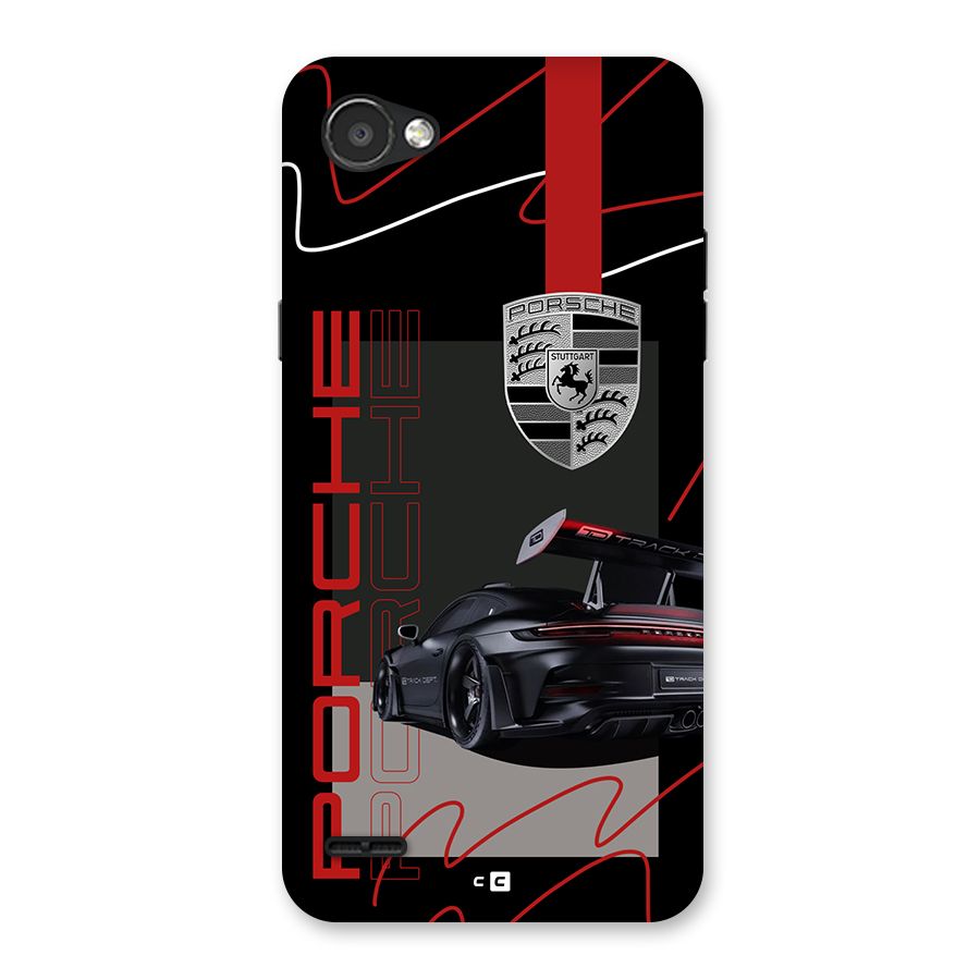Classy Black Supercar Back Case for LG Q6