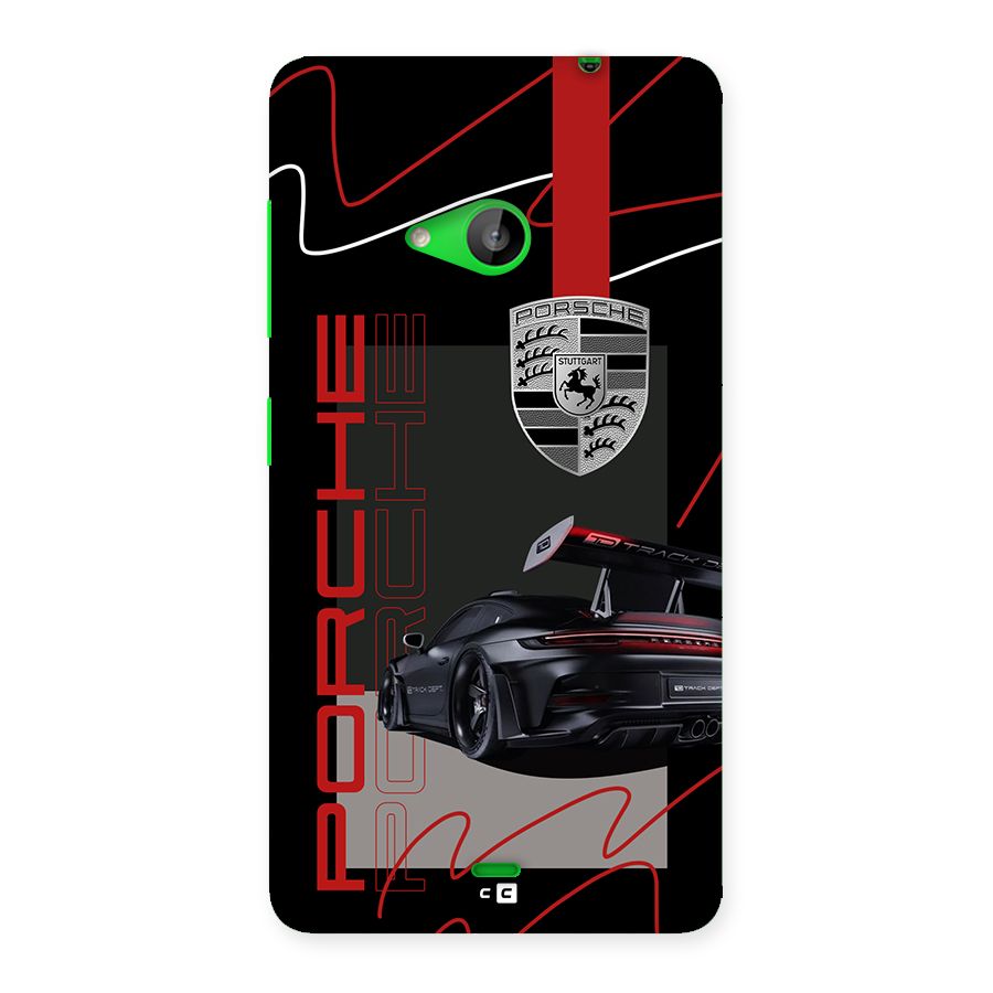 Classy Black Supercar Back Case for Lumia 535