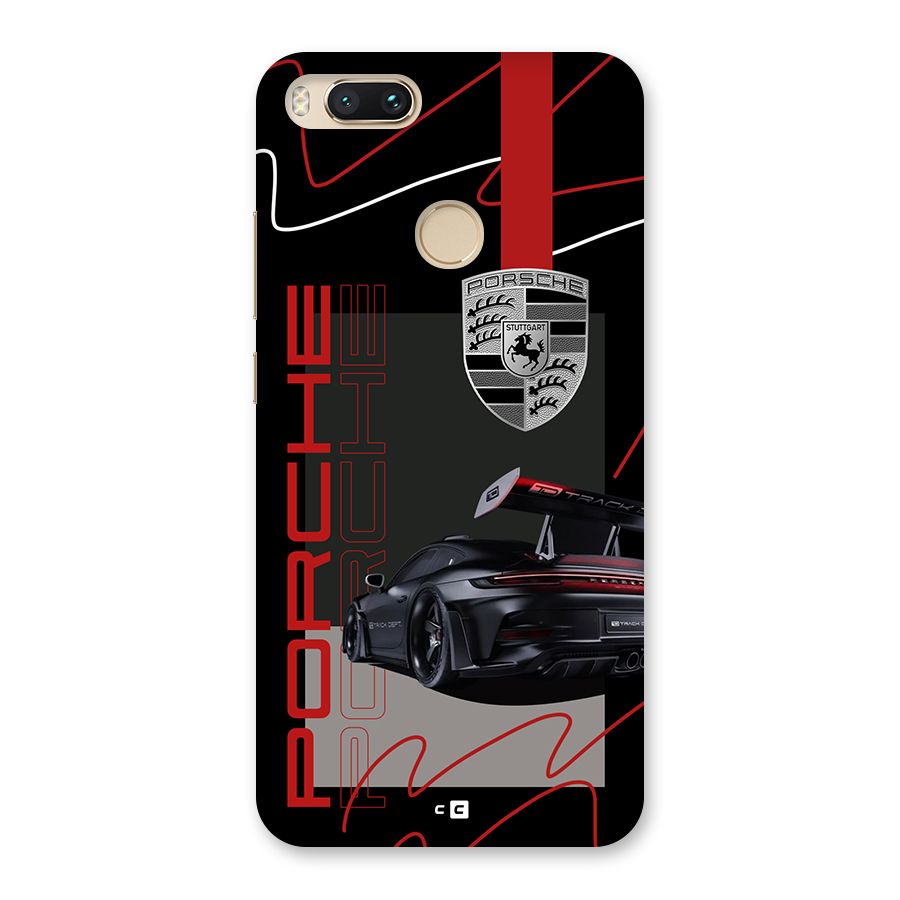 Classy Black Supercar Back Case for Mi A1