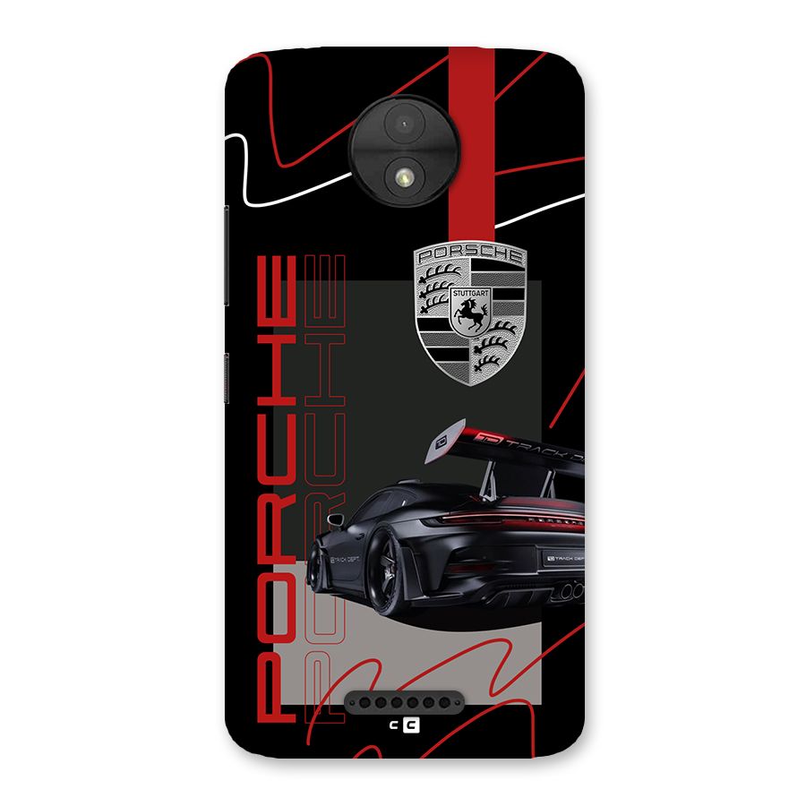 Classy Black Supercar Back Case for Moto C