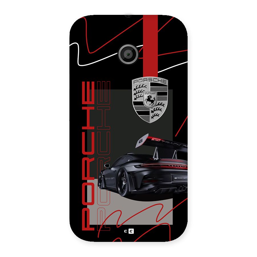 Classy Black Supercar Back Case for Moto E