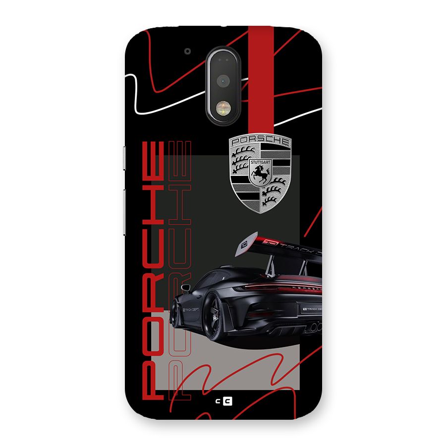 Classy Black Supercar Back Case for Moto G4 Plus