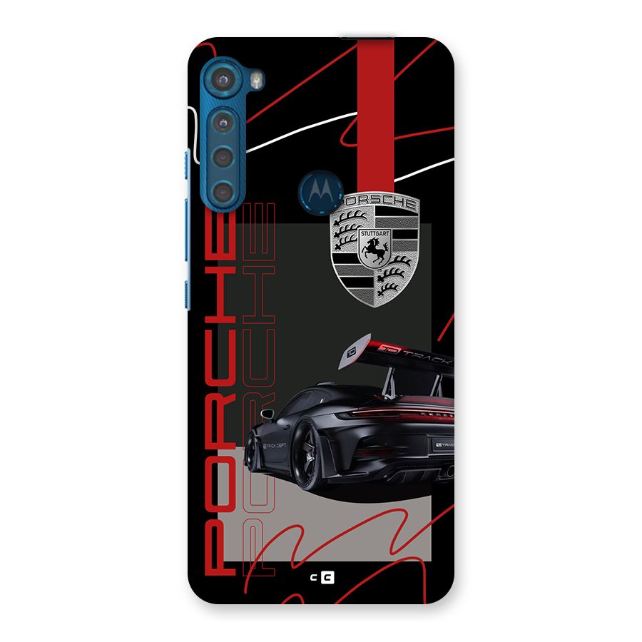 Classy Black Supercar Back Case for Motorola One Fusion Plus
