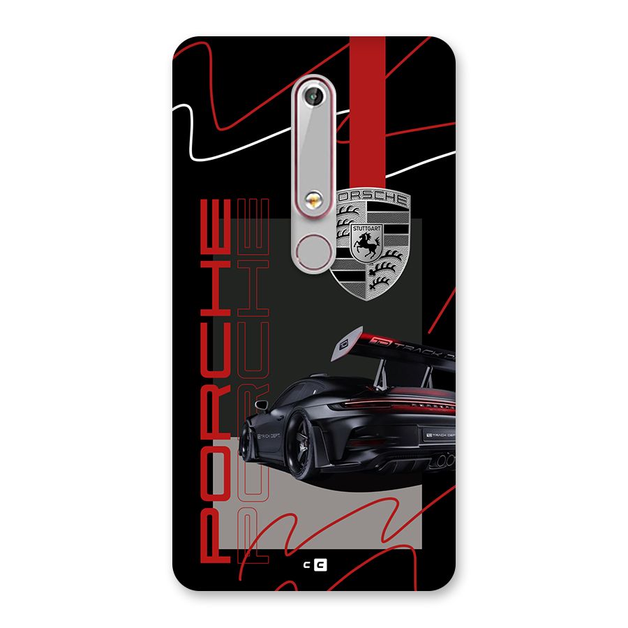 Classy Black Supercar Back Case for Nokia 6.1