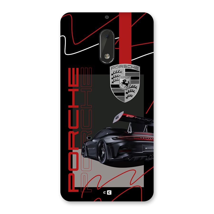 Classy Black Supercar Back Case for Nokia 6