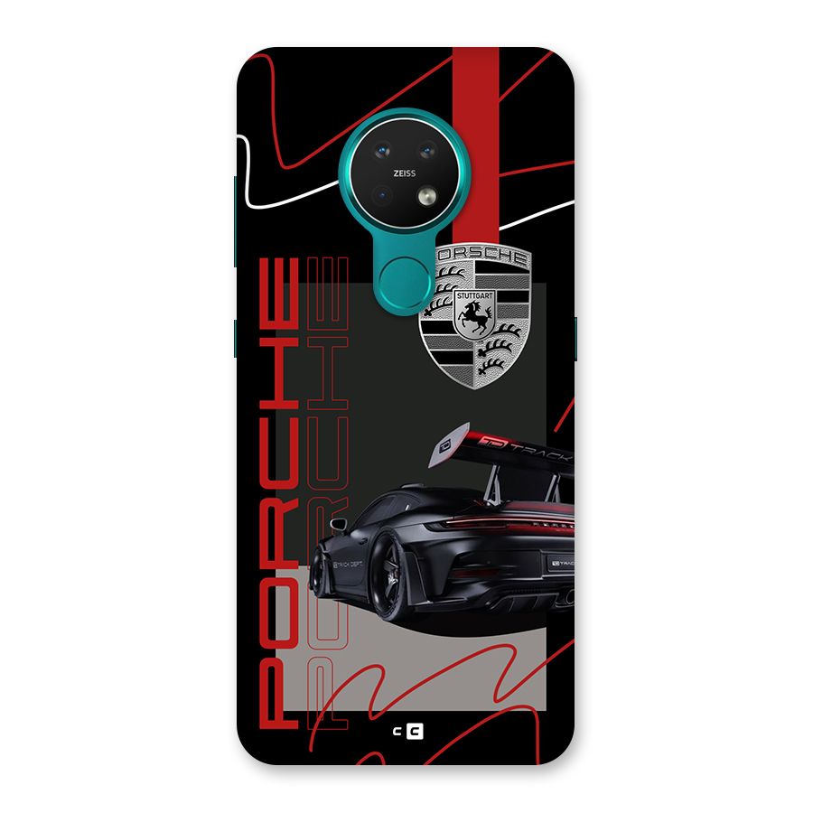 Classy Black Supercar Back Case for Nokia 7.2