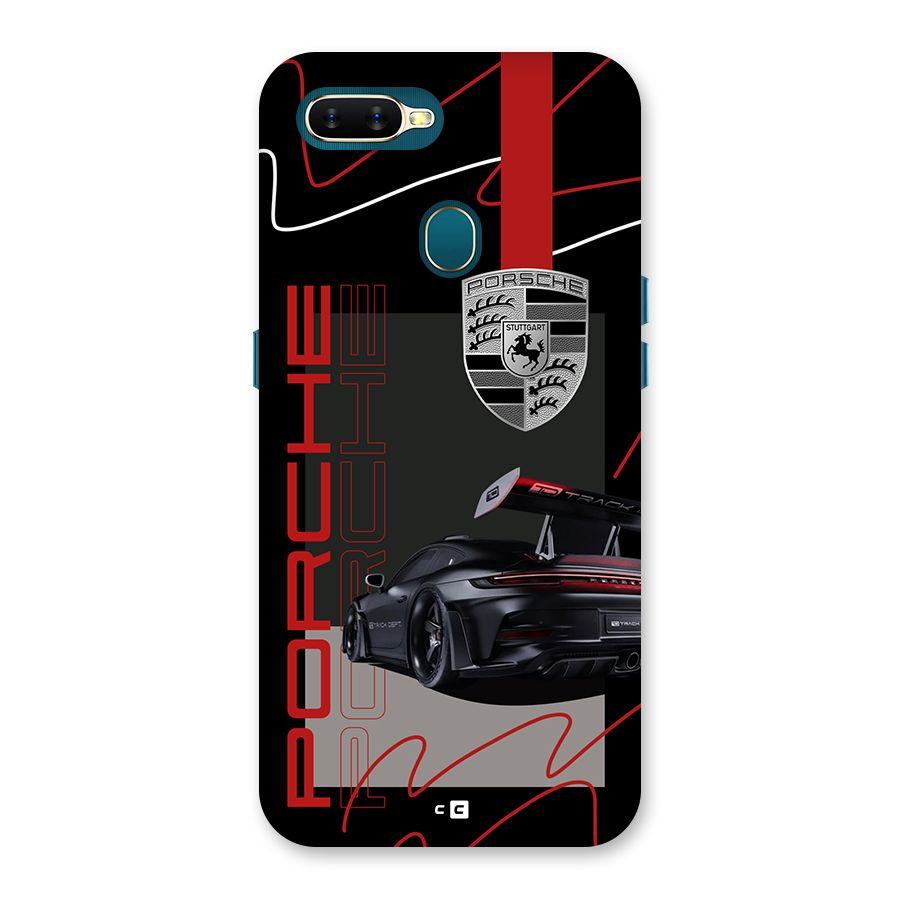 Classy Black Supercar Back Case for Oppo A12
