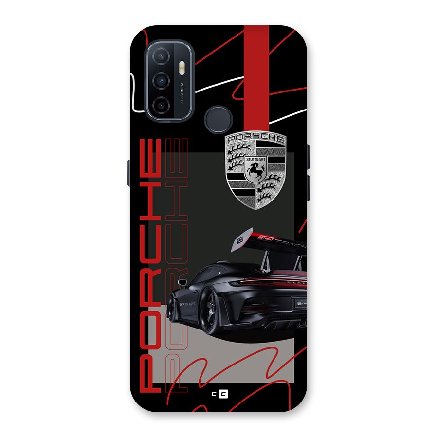 Classy Black Supercar Back Case for Oppo A53