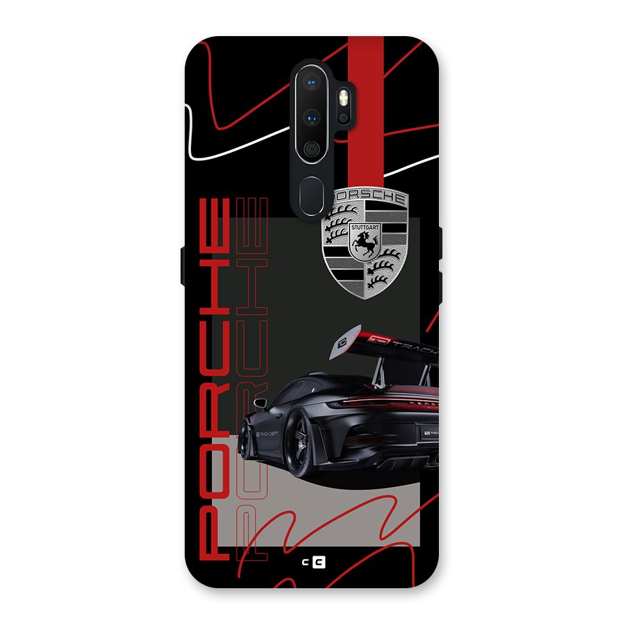 Classy Black Supercar Back Case for Oppo A5 (2020)