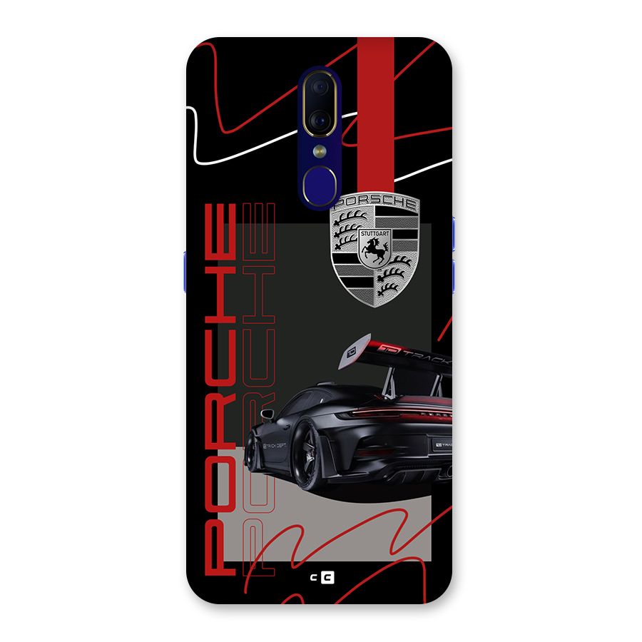 Classy Black Supercar Back Case for Oppo A9