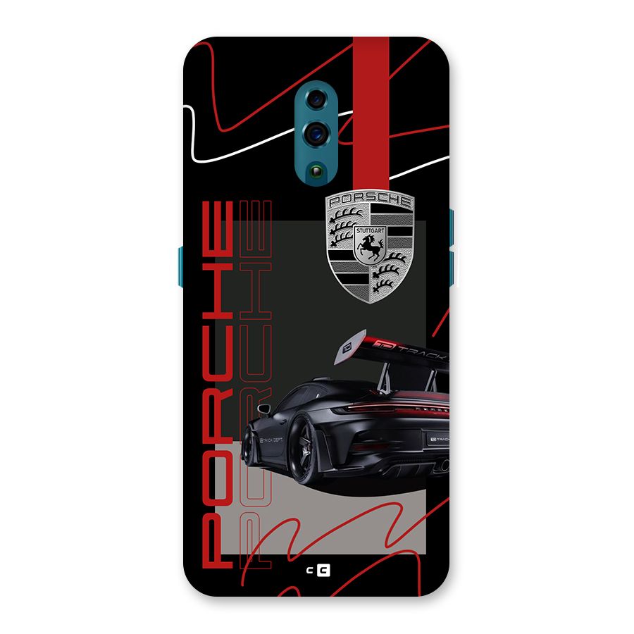 Classy Black Supercar Back Case for Oppo Reno