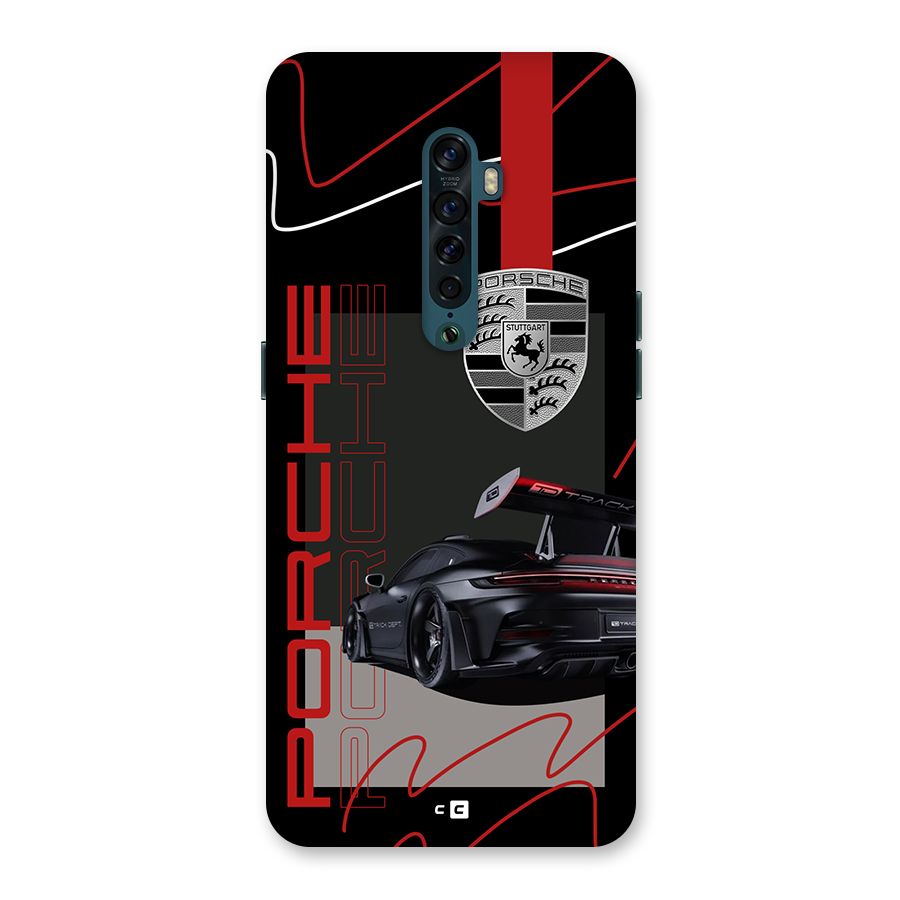 Classy Black Supercar Back Case for Oppo Reno2