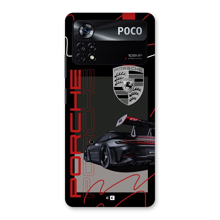 Classy Black Supercar Back Case for Poco X4 Pro 5G