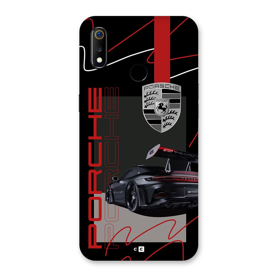 Classy Black Supercar Back Case for Realme 3