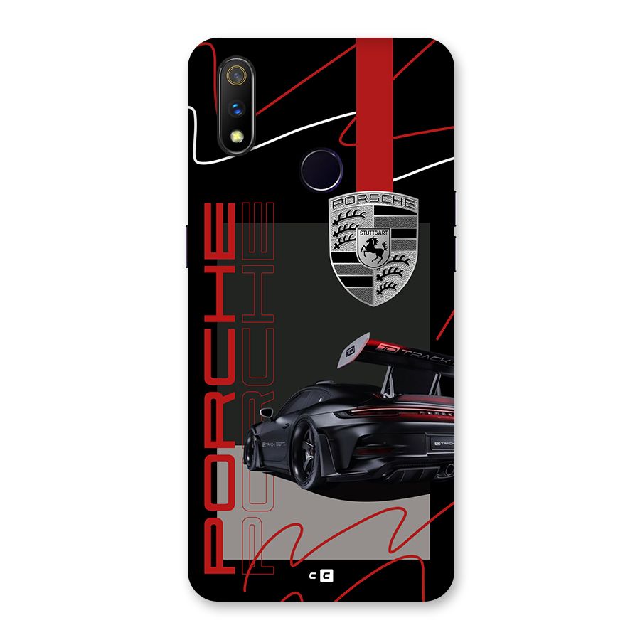 Classy Black Supercar Back Case for Realme 3 Pro