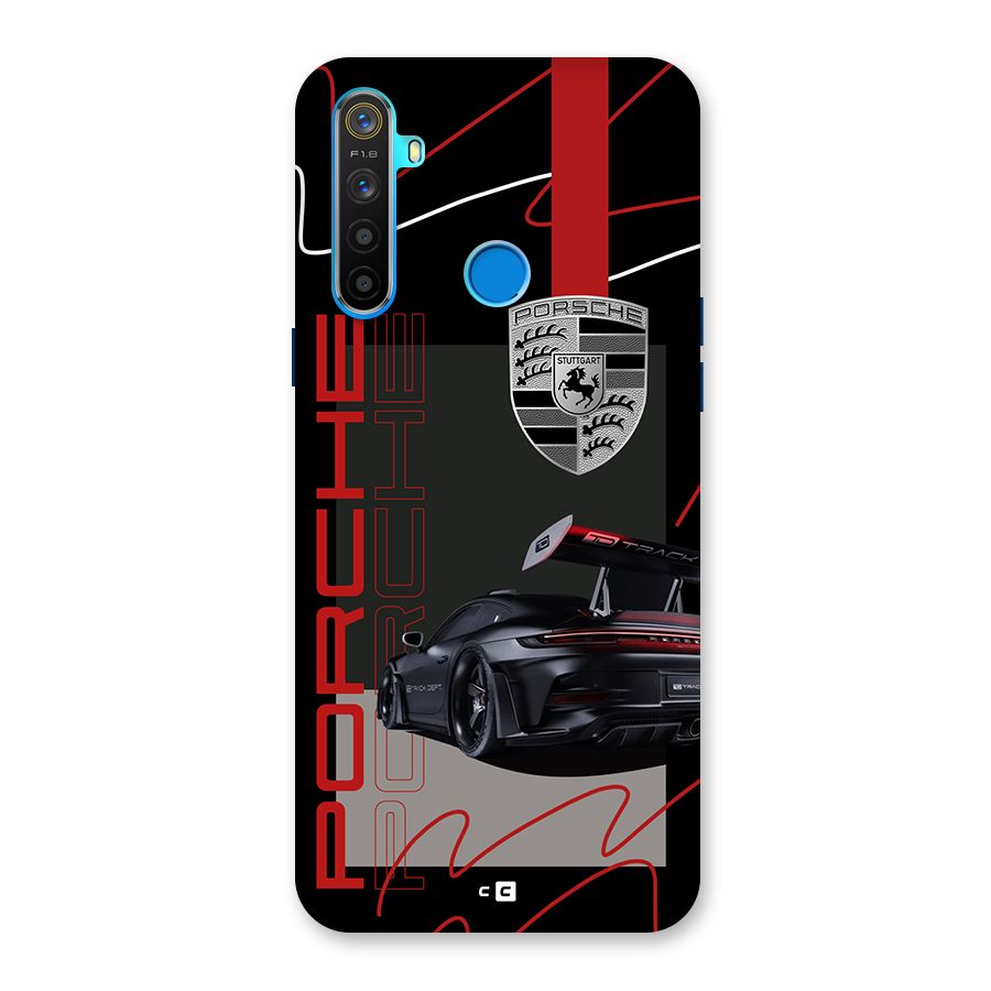 Classy Black Supercar Back Case for Realme 5s