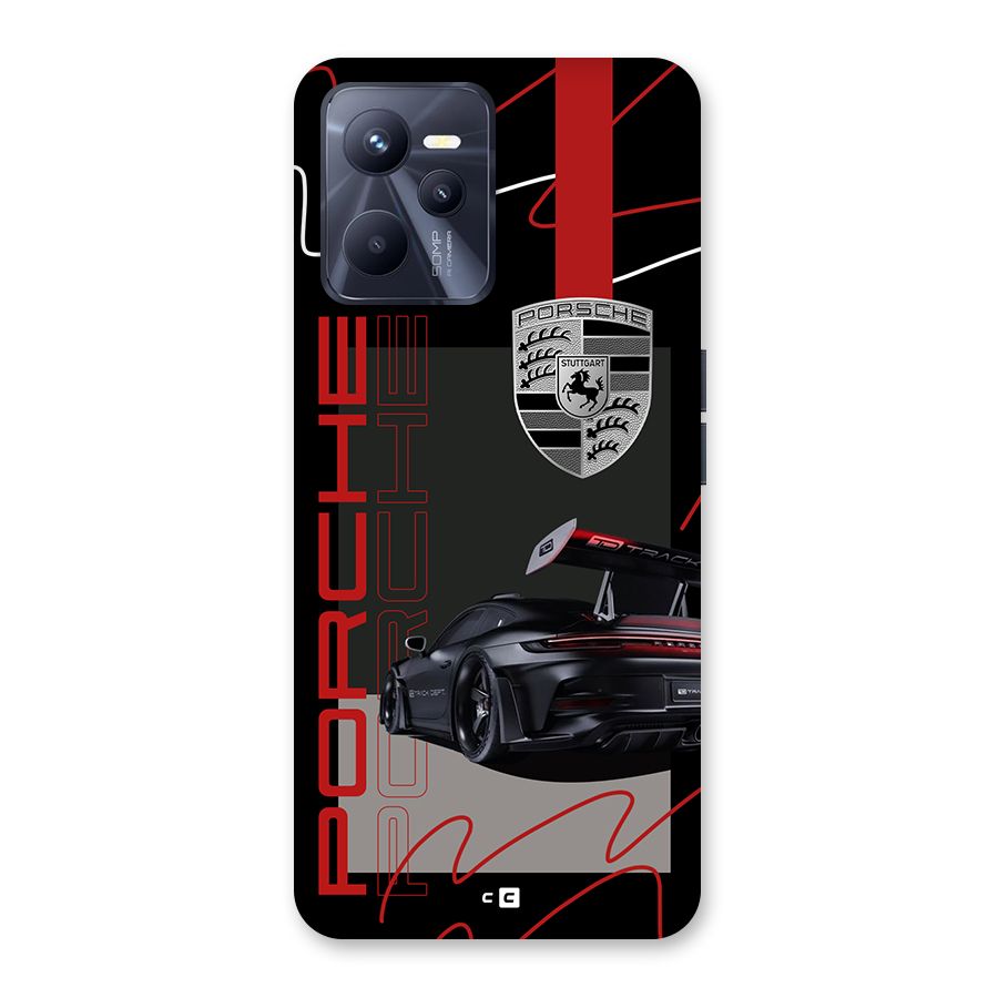 Classy Black Supercar Back Case for Realme C35