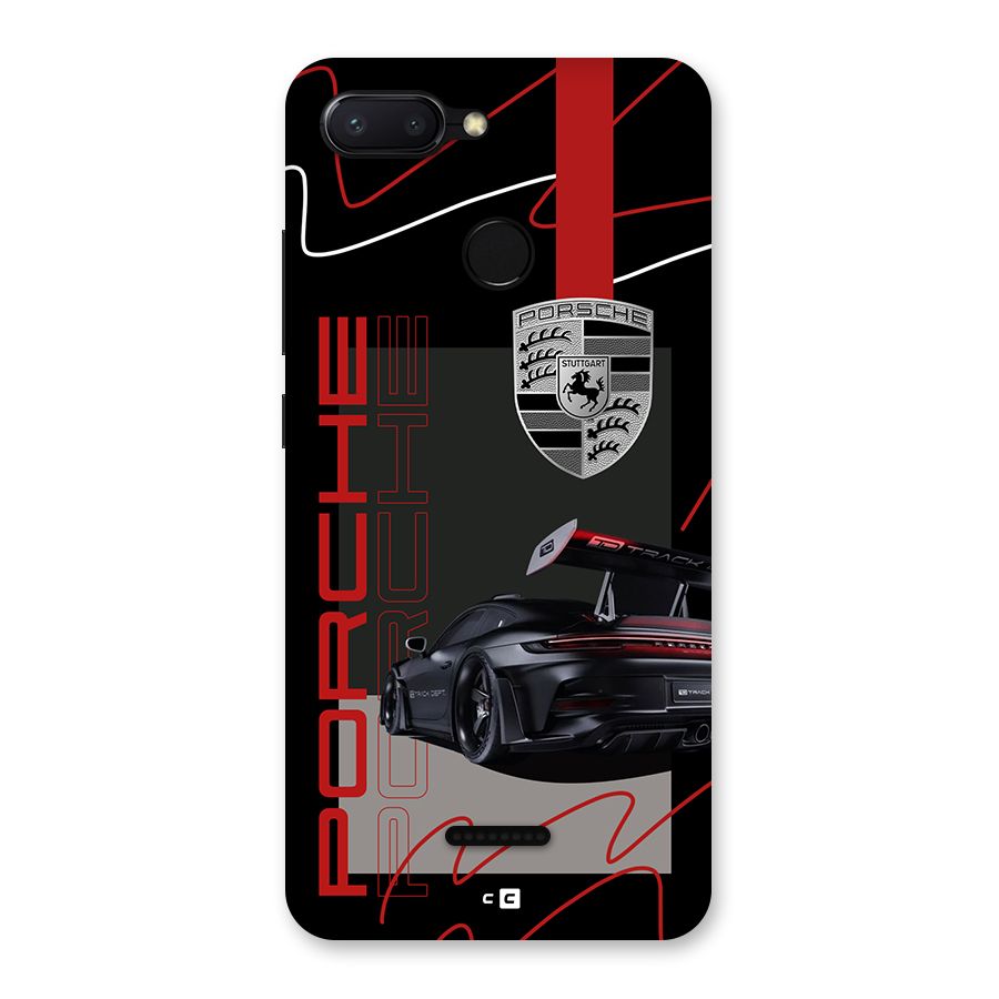 Classy Black Supercar Back Case for Redmi 6