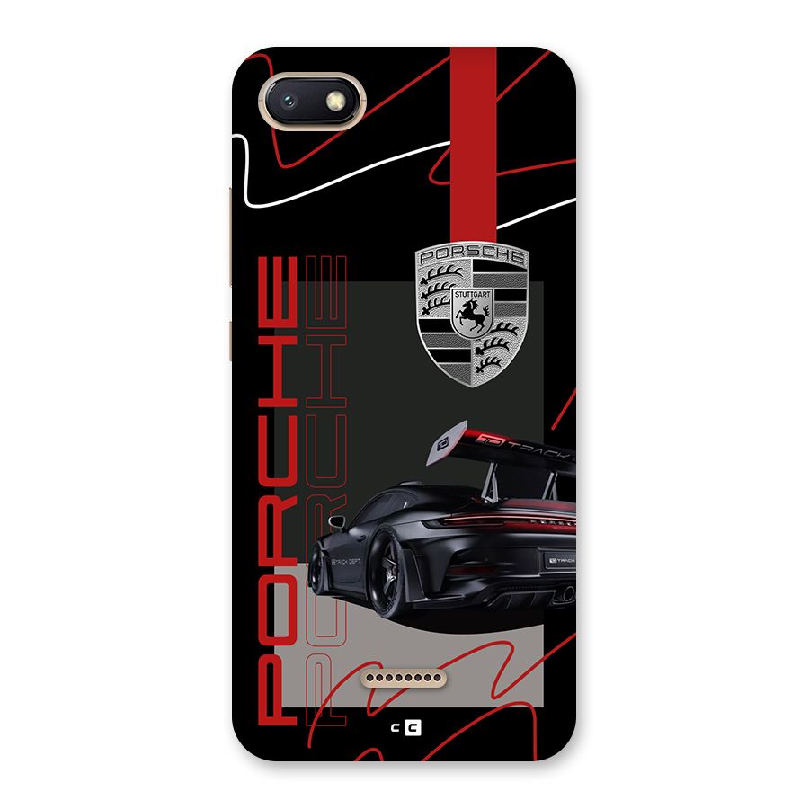 Classy Black Supercar Back Case for Redmi 6A