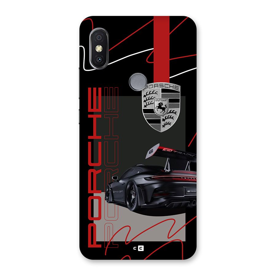 Classy Black Supercar Back Case for Redmi Y2