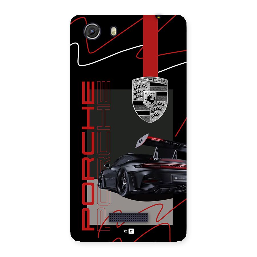 Classy Black Supercar Back Case for Unite 3