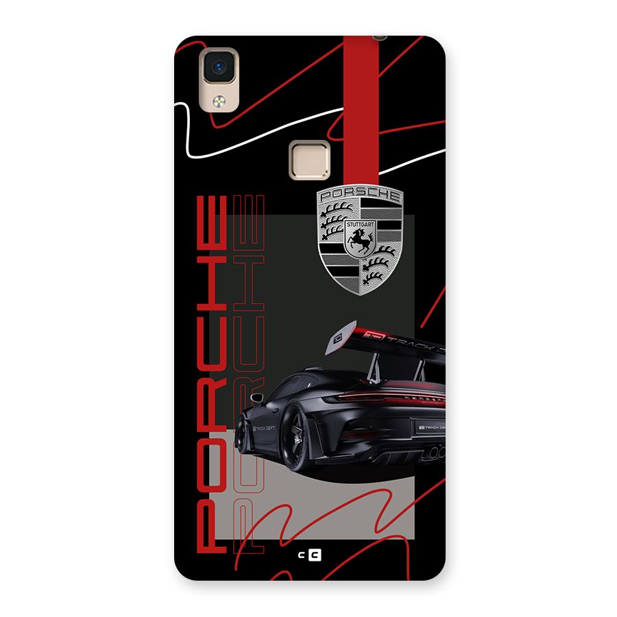 Classy Black Supercar Back Case for V3 Max