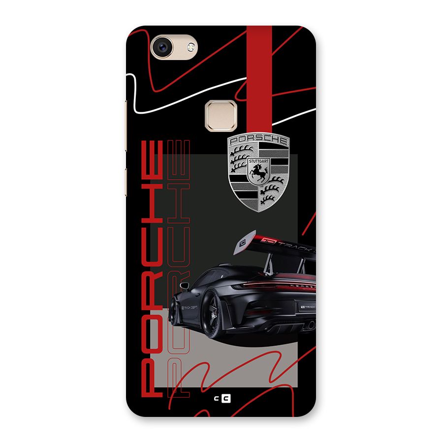 Classy Black Supercar Back Case for Vivo V7