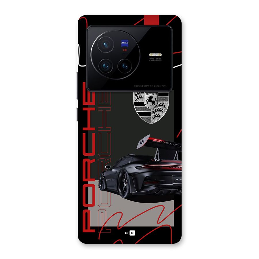 Classy Black Supercar Back Case for Vivo X80