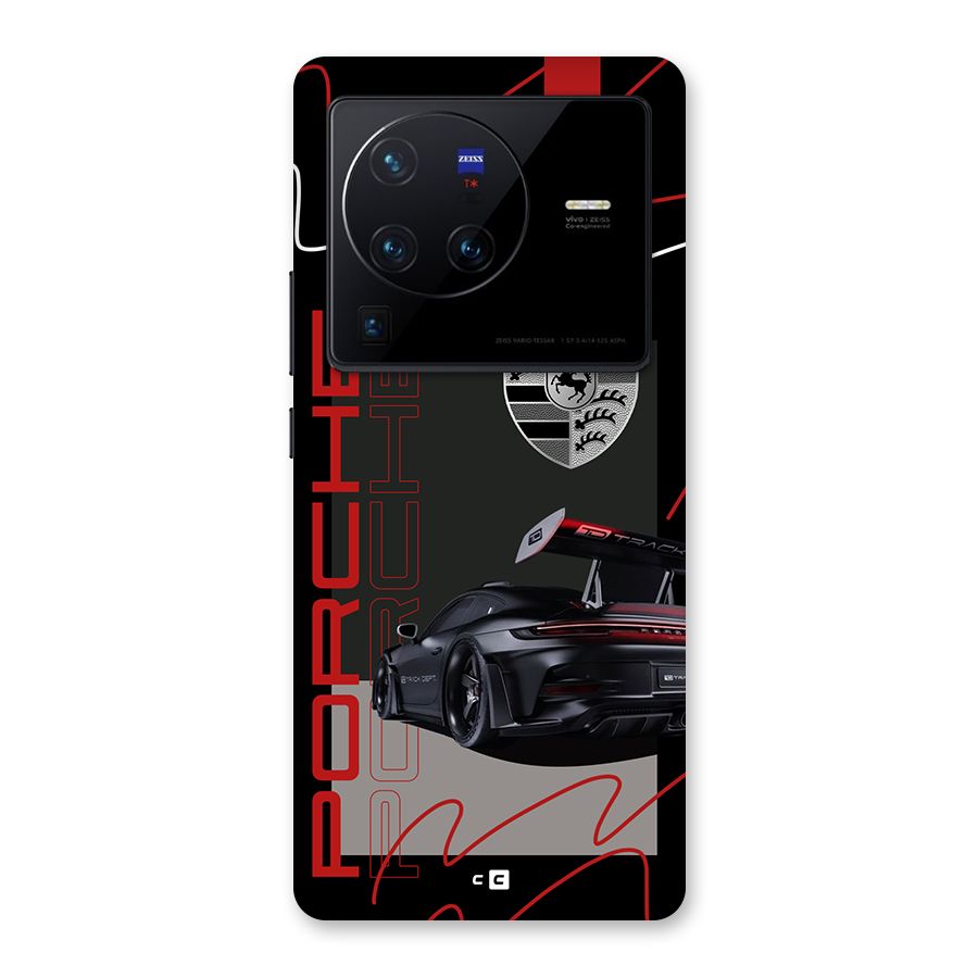 Classy Black Supercar Back Case for Vivo X80 Pro