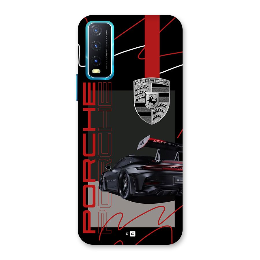 Classy Black Supercar Back Case for Vivo Y20