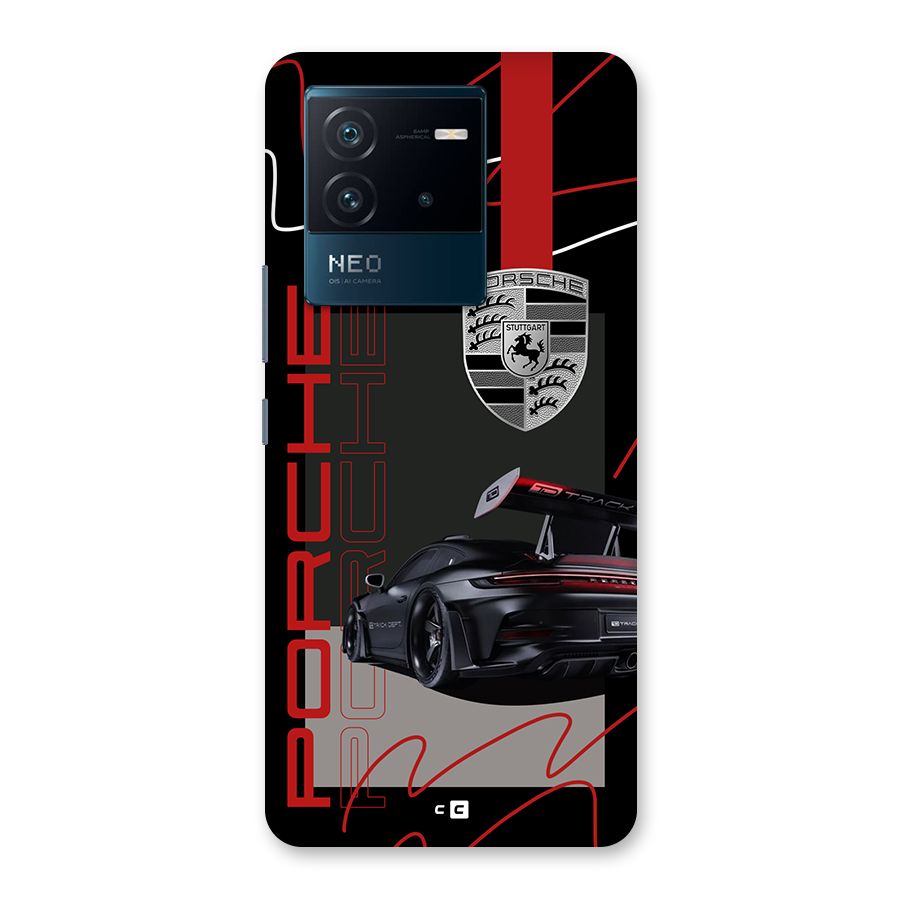Classy Black Supercar Back Case for Vivo iQOO Neo 6 5G