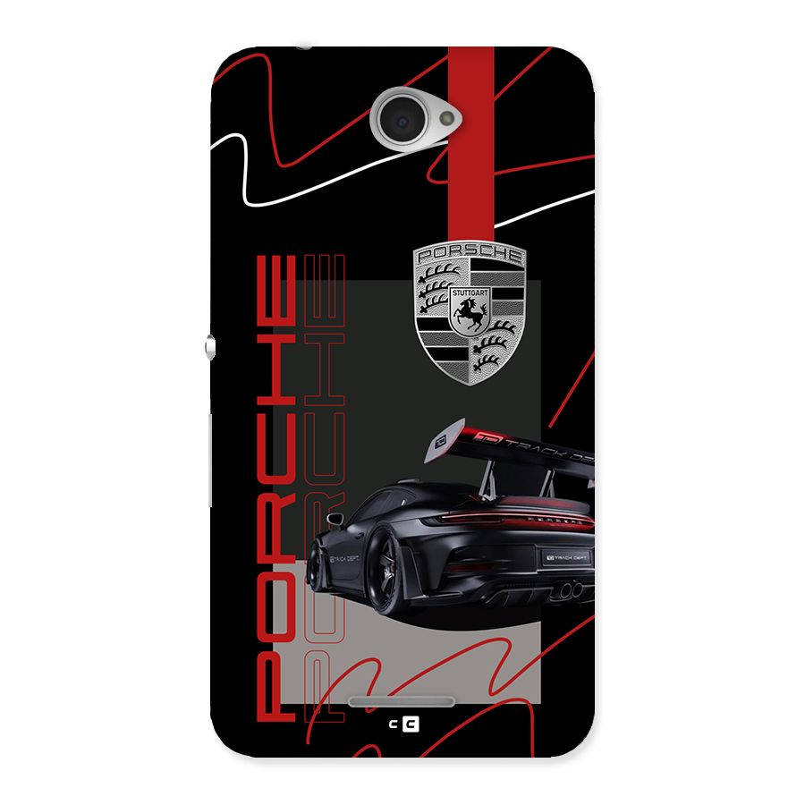 Classy Black Supercar Back Case for Xperia E4