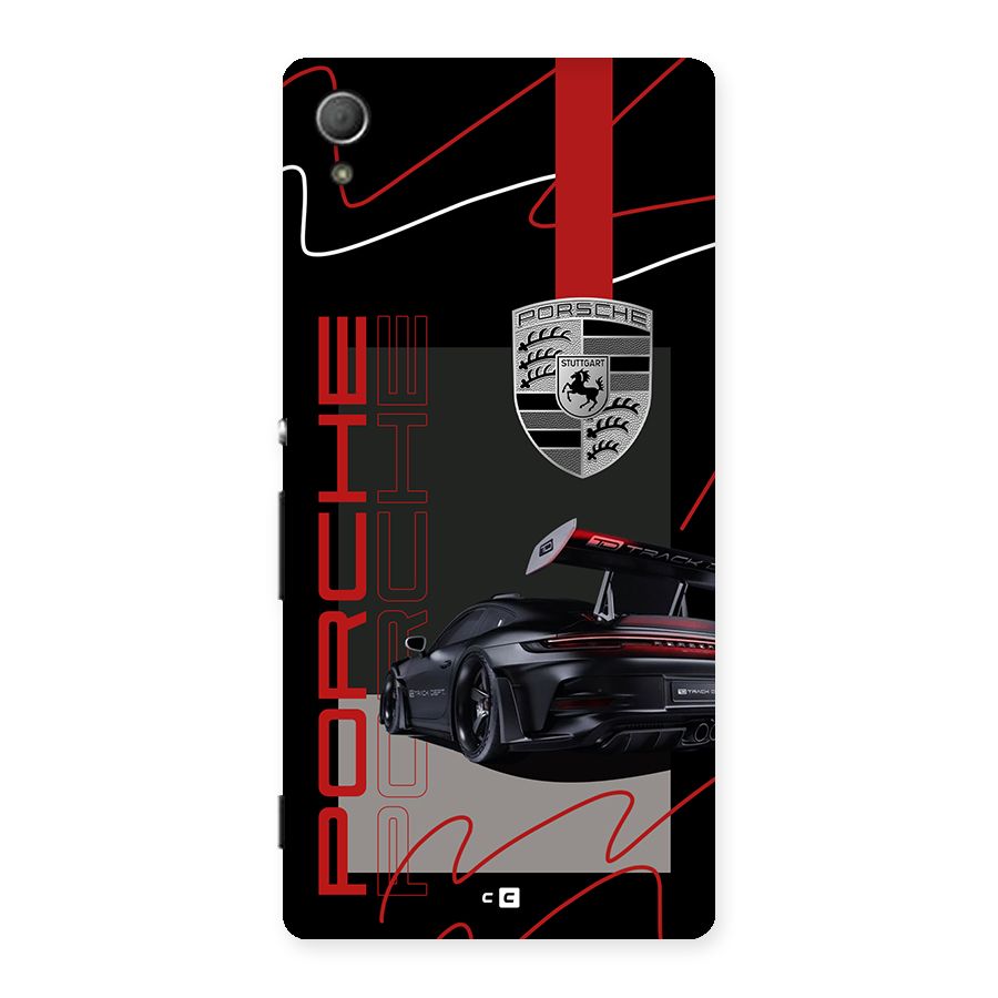 Classy Black Supercar Back Case for Xperia Z3 Plus