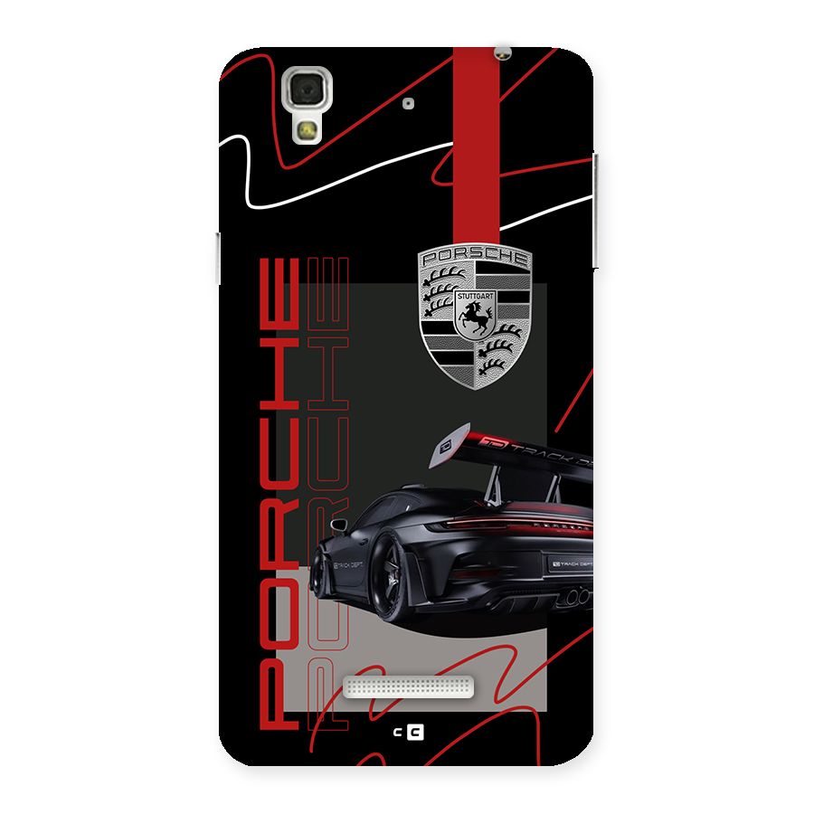Classy Black Supercar Back Case for Yureka