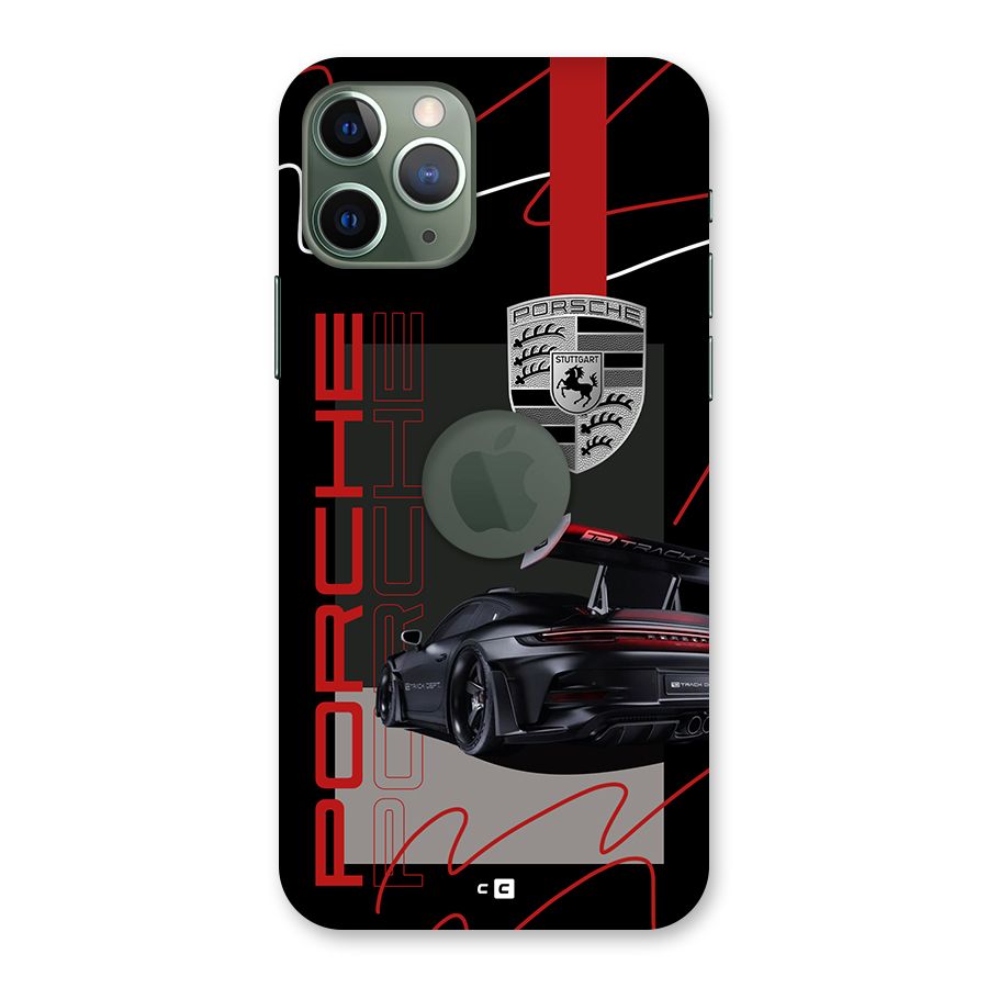 Classy Black Supercar Back Case for iPhone 11 Pro Logo Cut