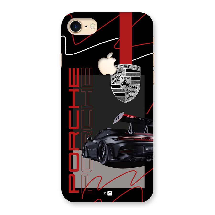Classy Black Supercar Back Case for iPhone 7 Apple Cut