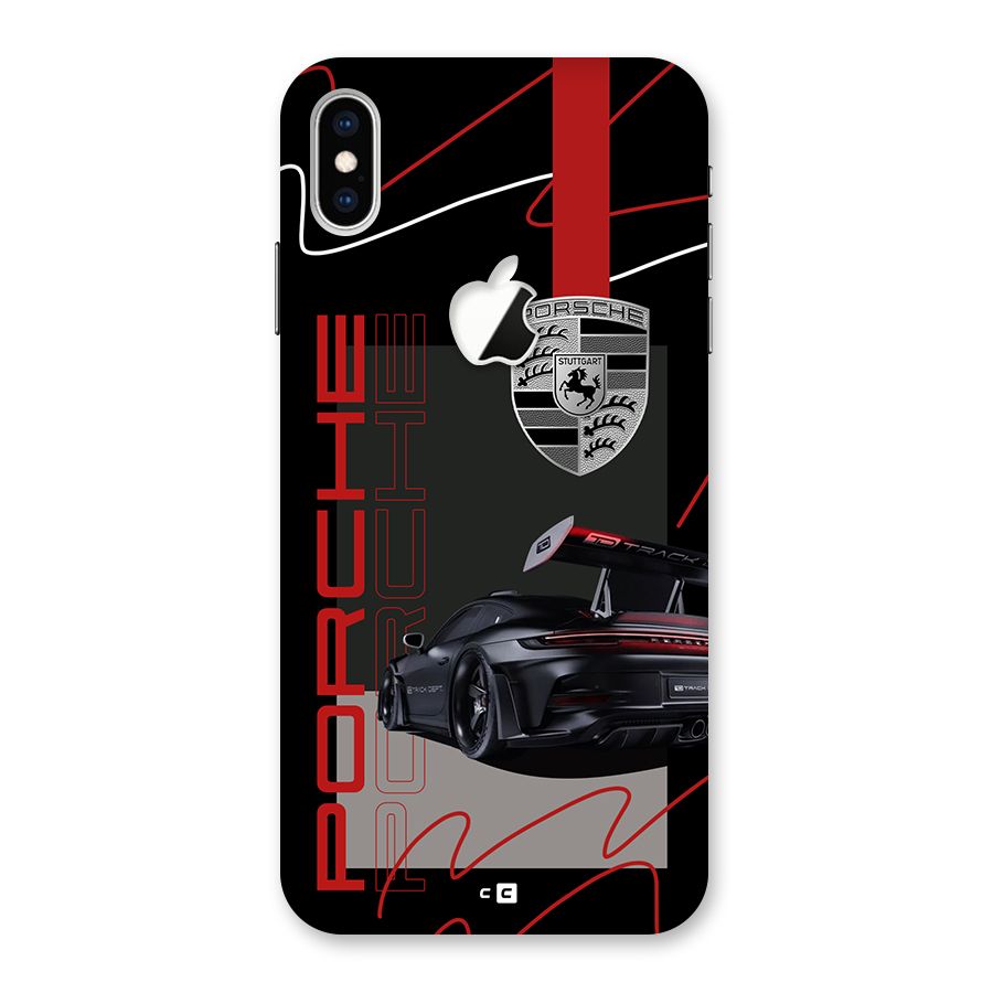 Classy Black Supercar Back Case for iPhone XS Max Apple Cut