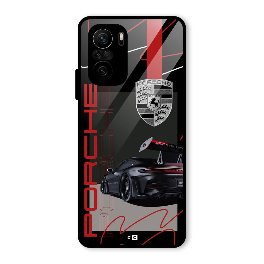 Classy Black Supercar Glass Back Case for Mi 11x